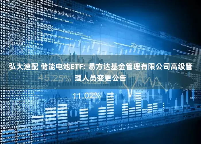 弘大速配 储能电池ETF: 易方达基金管理有限公司高级管理人员变更公告